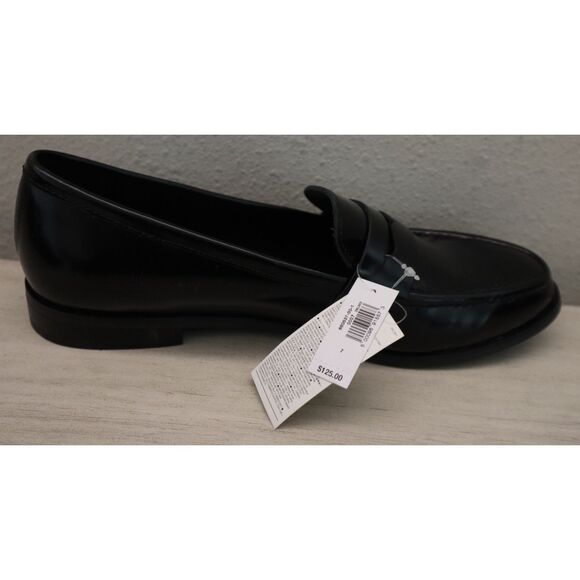 Banana Republic Factory 860537-001 Women's Sz 7 Black Leather Loafers - Picture 7 of 15